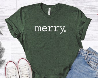 Merry Womens Christmas Shirt, Merry Christmas Tshirt, Merry Shirt, Xmas shirts, Christmas Shirt For Women, Merry Christmas Shirt