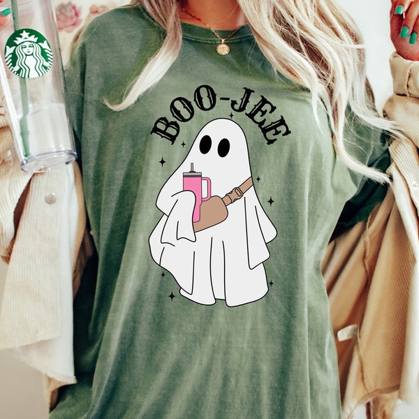 Comfort Colors® Halloween Ghost Tshirt, Boo Jee Shirt, Boo Shirt, Spooky Ghost Tee, Spooky Season Tee, Spooky Vibes Shirt, Halloween Gifts