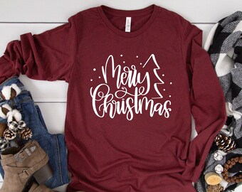 Christmas Shirts for Women Long Sleeve 