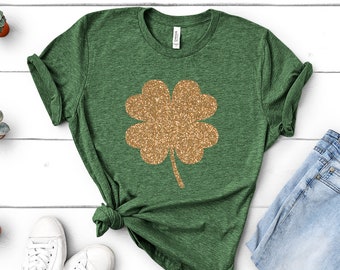 Four Leaf Clover Shirt, St Patricks Shirt, Shamrock Tee, St Paddys Day Shirt, Irish T-Shirt, Lucky Shirt, St Patricks Day Drinking Shirt