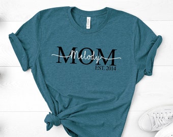 Personalized Mom Shirt, Momlife Shirt, Mom and Kids, Mama Shirt, Shirts for Mother, Mothers Day Gift, Trendy Mom T-Shirts, Shirts with Names