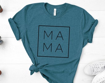 Mama Shirt, Mama Square, Mom Shirts, Momlife Shirt, Mom Life Shirt, Shirts for Moms, Mothers Day Gift, Trendy Mom T-Shirts, Cool Mom Shirts