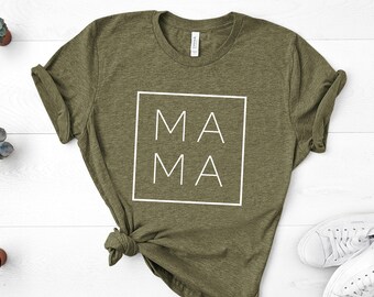 Mama Shirt, Mama Square, Mom Shirts, Momlife Shirt, Mom Life Shirt, Shirts for Moms, Mothers Day Gift, Cool Mom Shirts, Shirts for Moms