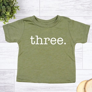 THREE Birthday Shirt, Three Third Birthday Shirt, 3rd Birthday T-Shirt, Birthday Shirts, Third Birthday, Boys Girls, Kids Third Birthday Tee