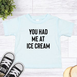You Had Me At Ice Cream Kids Shirt, Ice Cream Shirt, Kids Tee, Toddler Shirt, Summer Kids Shirt, Ice Cream T-Shirt