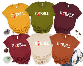 Family Thanksgiving Shirts, Thanksgiving Puns Shirt, Gobble Matching Family Shirts, Turkey Day Shirt, Fall Shirt, Friendsgiving Group Shirts