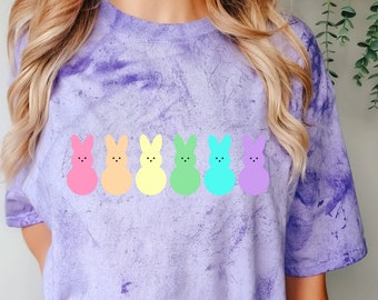 Easter Bunny Peeps Shirt, Cute Easter Shirt, Easter Rabbit T-Shirt, Happy Easter T-shirt, Pastel Bunnies, Peeps Shirt, Easter Peeps Tee