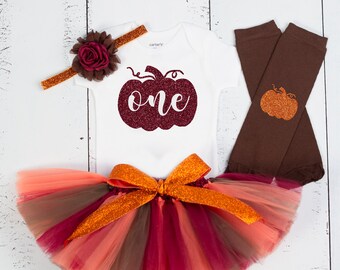 fall first birthday outfit girl