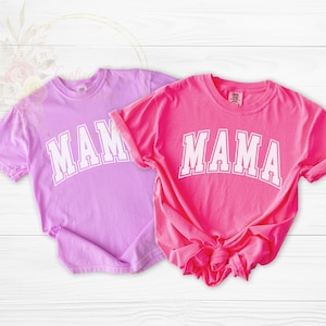 Comfort Colors® Shirt, Mama Shirt, Mom Shirt, Gift For Mom, Mother&#39;s Day Shirt, Neon Mama TShirt, Comfort Colors Mama, New Mom, Trendy Mom