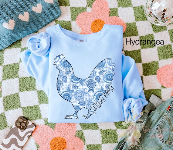Comfort Colors® Chicken Mom Sweatshirt, Mothers Day Chicken Sweatshirt, Women Chicken Sweatshirt, Animal Sweatshirt, Funny Chicken Lover