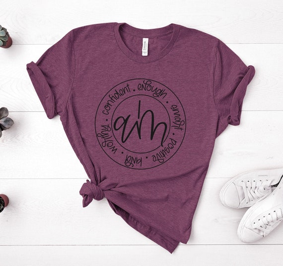 I am Enough Shirt,Inspirational Shirt,I am Worthy,Personal Growth,Mom Shirt,Motivational Shirts for Women,Growth Shirt,Unisex Fit,RISE Shirt
