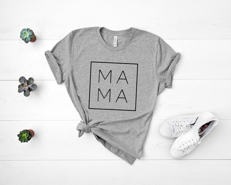 Mama Shirt, Mama Square, Mom Shirts, Momlife Shirt, Mom Life Shirt, Shirts for Moms, Mothers Day Gift, Cool Mom Shirts, Shirts for Moms Athletic Heather