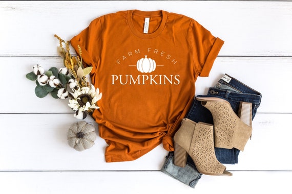 Farm Fresh Pumpkins, Fall T-Shirt, Autumn shirt, Farm Fresh Pumpkins Shirt, Thanksgiving Shirt, Pumpkin Fall Shirt, Cute Fall Tees, Fall Tee