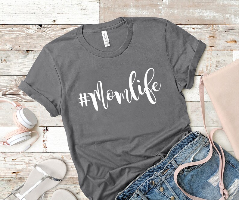 Mom Shirts, Momlife Shirt, Mom Life Shirt, Shirts for Moms, Mothers Day Gift, Trendy Mom T-Shirts, Cool Mom Shirts, Shirts for Moms Asphalt