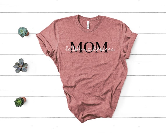 Personalized Mom Shirt, Momlife Shirt, Mom and Kids, Mama Shirt, Shirts for Mother, Mothers Day Gift, Trendy Mom T-Shirts, Shirts with Names