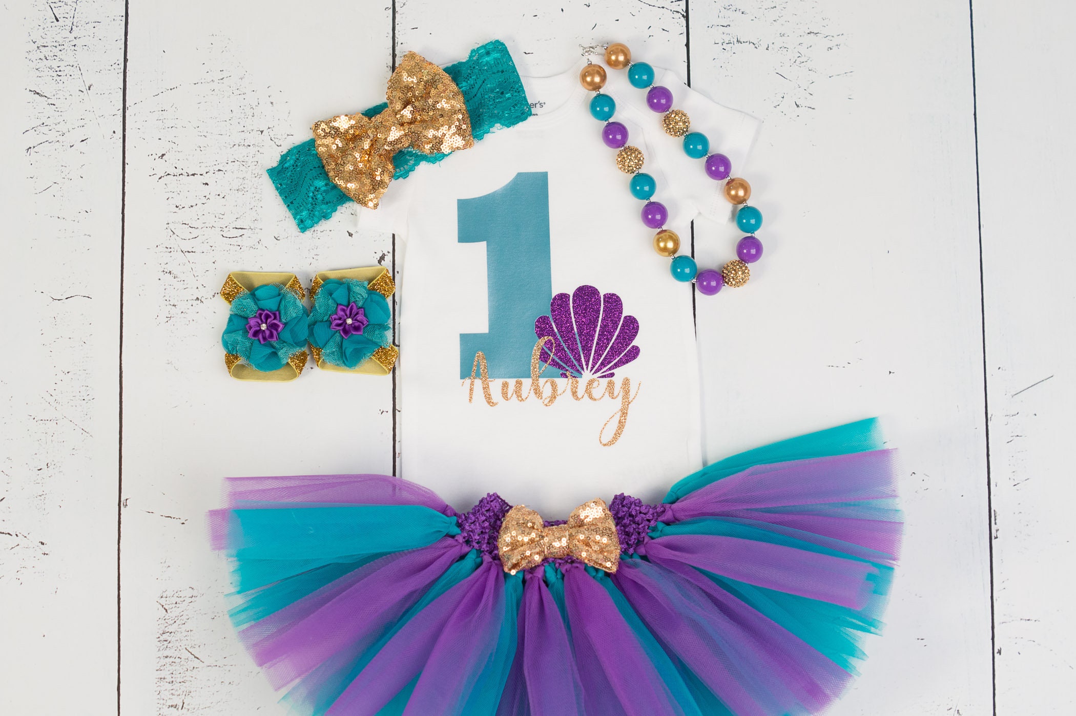 baby girl 1st birthday mermaid outfit