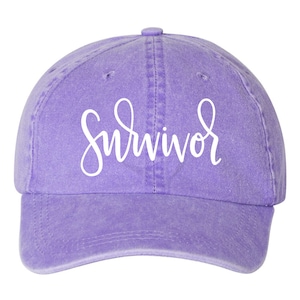 Survivor Hat, Survivor Cap, Cancer Survivor Hat, Survivor Baseball Cap, Disease Survivor, Unisex Baseball Cap, Cancer Awareness