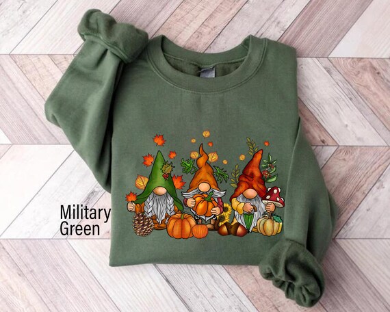 Gnomes Fall Sweatshirt, Cute Gnome Sweater, Fall Gift, Fall Shirt, Gift For Thanksgiving, Thanksgiving Gnome, Thanksgiving Gnome Sweatshirt