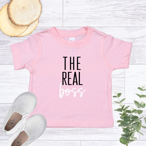 The Real Boss Kids Shirt, The Boss The Real Boss Matching Shirts, Mommy And Me Tees, Shirt For Infants Toddlers, Matching Mom And Kid Shirts