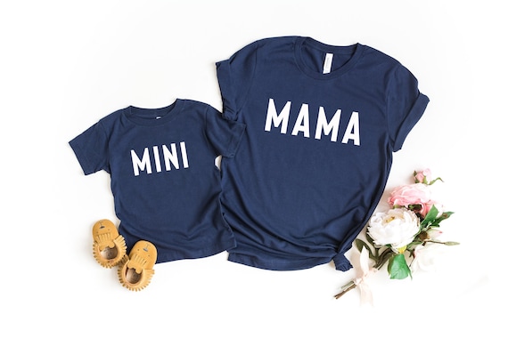 Mommy and Me Shirts, Mama and Mini Tees, Mama Baby Matching, Unisex Mother Child Set, Mom Kid Top, Momma Daughter Son Outfit, Boy Mom Shirt