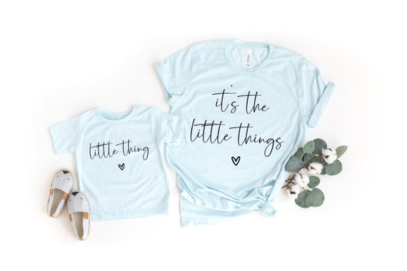 Mommy and Me Shirt,Its The Little Things Mama Baby Matching Tshirts,Mama and Mini Tees,Unisex Mother Child Set,Mom Kid Top,Boy Mom Shirt