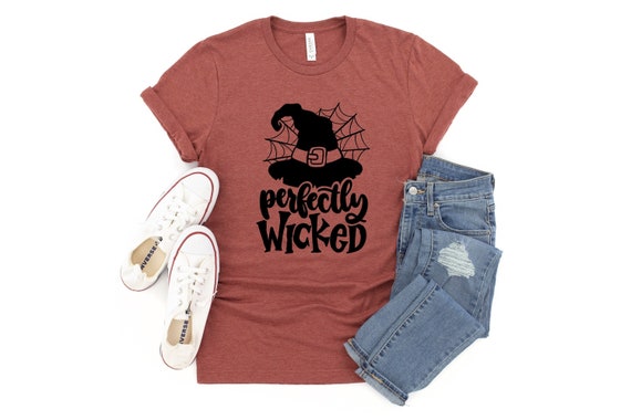 Perfectly Wicked Shirt, Halloween Shirt, Wicked T-Shirt, Halloween Party Shirt, Witch TShirt, Womens Halloween Shirt, Funny Halloween Tee