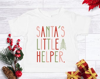 Santa's Little Helper Shirt, Santa's Helper Tee, Kids Christmas Shirt, Christmas Shirts For Kids, Christmas Shirt, Kids Christmas Tshirt