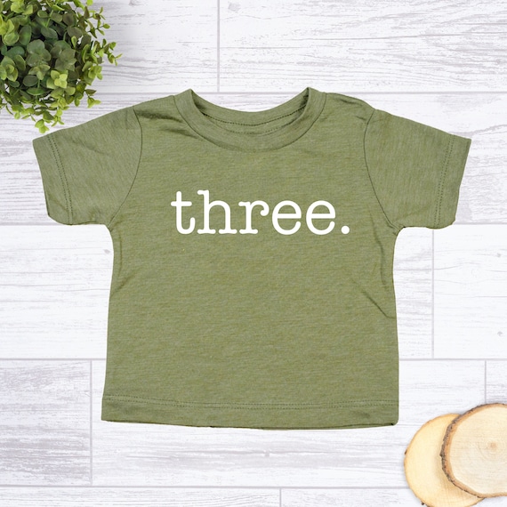 THREE Birthday Shirt, Three Third Birthday Shirt, 3rd Birthday T-Shirt, Birthday Shirts, Third Birthday, Boys Girls, Kids Third Birthday Tee