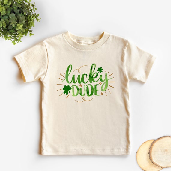 Lucky Dude Shirt, Kids St. Patricks Day Shirt, Lucky Shamrock T-Shirt, Baby Boy St. Paddy's Day Tee, Toddler Shamrock Shirt, Shirt For Boys