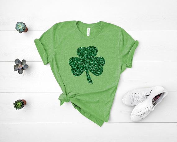 St. Patricks Day Shirt,Womens Irish Shirt,Glitter Shamrock Tee,St Patty's Day T-Shirt,St. Pattys Day Shirt,St Patricks Day Adults,Irish