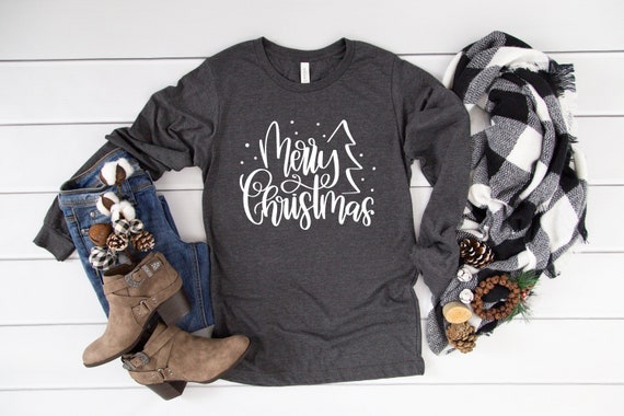 Merry Christmas Shirt,Christmas Shirt,Womens Christmas Shirt,Ladies Christmas Tee,Religious Christmas T-Shirt