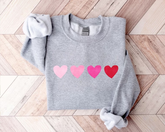 Valentine Heart Sweatshirt, Cute Valentine Sweatshirts, Valentine Sweatshirts, Vintage Valentine Sweatshirt, Watercolor Valentine Pullover