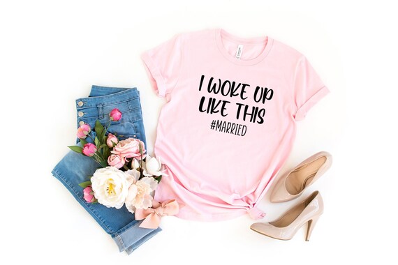 Honeymoon Shirt, I Woke Up Like This Married, Newlywed Shirt, Just Married Shirt, Honeymoon Vacation Shirt, Gift for Bride and Groom UNISEX
