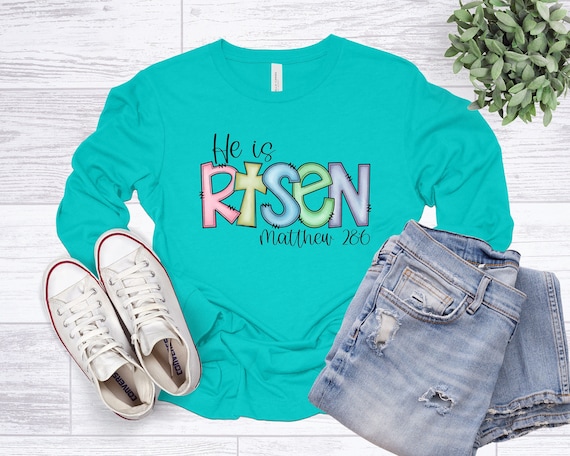 Easter Long Sleeve Shirt, He is Risen Shirt, Matthew 28:6 Verse Shirt for Easter, Good Friday T-Shirt, A Lot Can Happen in 3 Days Shirt