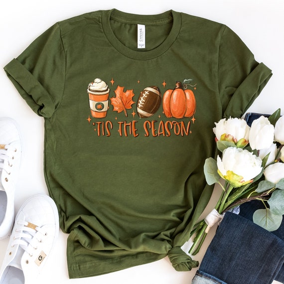 Tis The Season, Fall Coffee Shirt, Hot Coffee Shirt, Coffee Lovers Shirt, Fall Shirt, Pumpkin Latte Drink, Thanksgiving, Pumpkin Spice Shirt