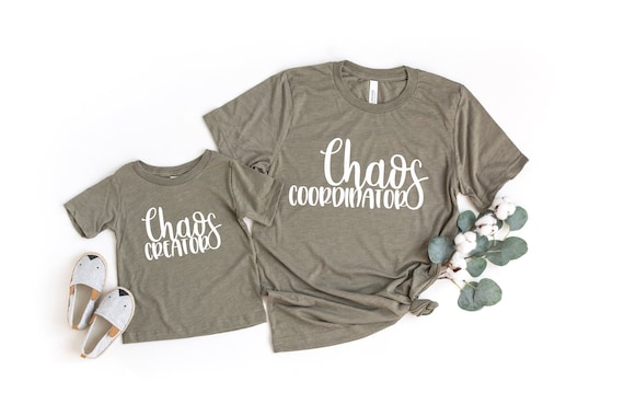 Mommy and Me Shirts, Chaos Coordinator Matching Tshirts, Mama and Mini Tees, Unisex Mother Child Set, Mom Kid Top, Mama Daughter Son Outfit