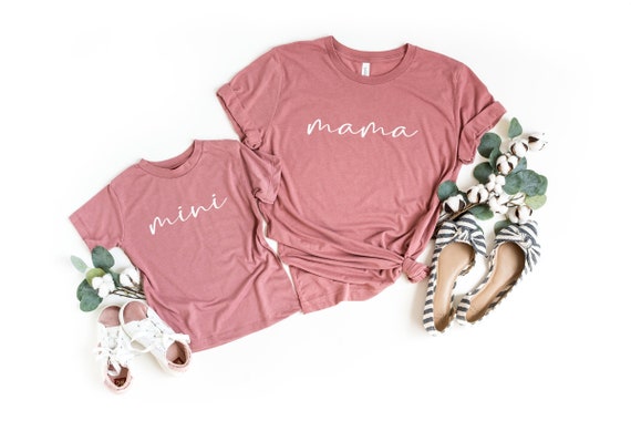 Mommy and Me Shirts, Mama Mini Tees, Mama Baby Matching Tshirt, Unisex Mother Child Set, Mom Kid Top, Mama Daughter Outfit, Gift For Mom