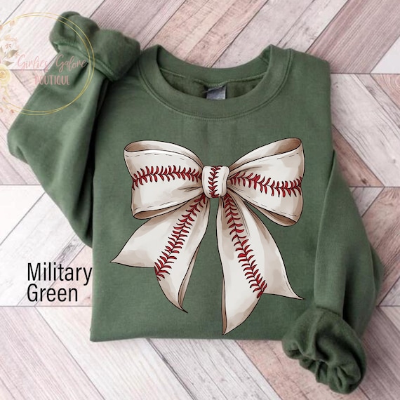 Coquette Baseball Sweatshirt, Baseball Mom Shirt, Game Day Shirt, Fall Baseball Season Tee, Baseball Bow Shirt, My Heart Is On That Field