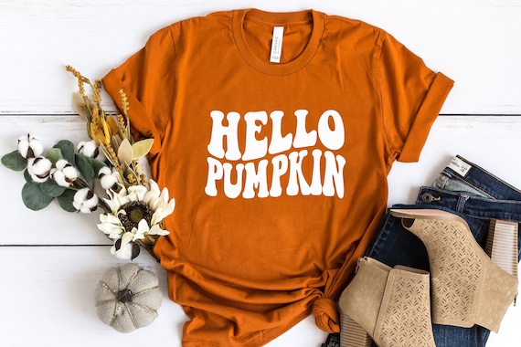 Retro Fall Shirt, Fall Shirt For Women, Trendy Fall Shirt, Hello Pumpkin Shirt, Retro Pumpkin Shirt, Fall Color Shirt, Pumpkin Patch Shirt