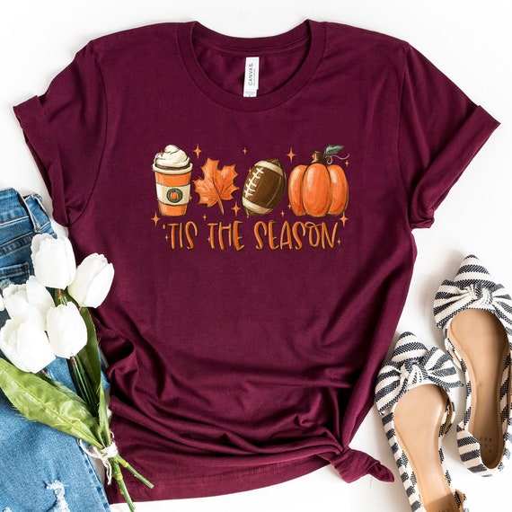 Tis The Season, Fall Coffee Shirt, Hot Coffee Shirt, Coffee Lovers Shirt, Fall Shirt, Pumpkin Latte Drink, Thanksgiving, Pumpkin Spice Shirt