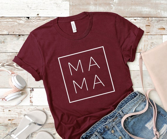 Mama Shirt, Mama Square Shirt, Mama To Be Shirt, Mom Shirts, New Mom Gift, Pregnancy Announcement, Mom Life Shirt, Mama Tee, Mama T-Shirt
