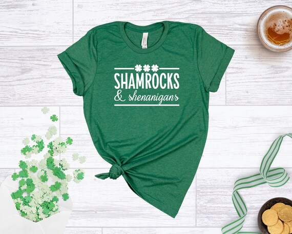 Shamrocks And Shenanigans St. Patricks Day Shirt,Womens Irish Shirt,St Patty's Day T-Shirt,St. Pattys Day Shirt,St. Patricks Day,Irish