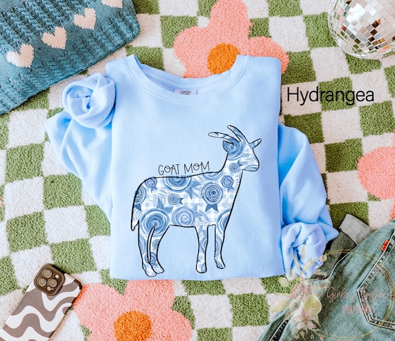 Comfort Colors® Cute Goat Mom Sweatshirt For Farmers, Animal Lover Gift, Goat Lover Sweatshirt, Farm Animal Sweatshirt, Farm Mama Sweater