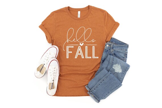 Fall Shirts For Women, Hello Fall Shirt, Fall Graphic Tees, Cute Falls Shirts, Women's Fall Tee, Thanksgiving Shirt, Fall Tees, Fall TShirt