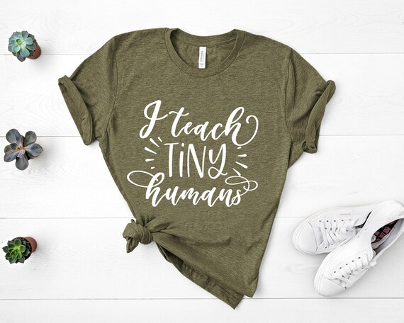 I Teach Tiny Humans Shirt,Teacher Gifts,Kindergarten Teacher Shirt,Teacher Appreciation,Field Trip Shirts for Teachers,Unisex Fit Tee