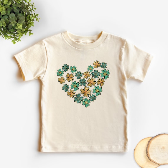 Kids St. Patricks Day Shirt, Shamrock T-Shirt, Baby St. Paddy's Day Tee, Toddler Heart Shamrock Shirt
