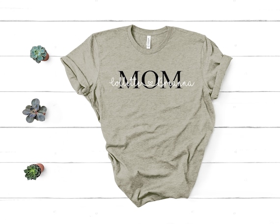 Personalized Mom Shirt, Momlife Shirt, Mom and Kids, Mama Shirt, Shirts for Mother, Mothers Day Gift, Trendy Mom T-Shirts, Shirts with Names