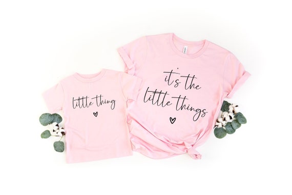 Mommy and Me Shirt,Its The Little Things Mama Baby Matching Tshirts,Mama and Mini Tees,Unisex Mother Child Set,Mom Kid Top,Girl Mom Shirt