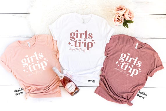 Girls Trip Airport Shirt, Girls Trip Cheaper Than Therapy Matching, Girls Weekend, Girls Vacation Shirt, Girls Weekend Trip, Vacay Mode Tee