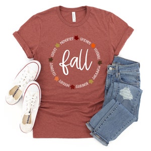 Fall Shirt, Fall Friends Football Pumpkins Bonfires Hoodies Leggings Leaves Memories Tshirt, Fall Words, Fall Lover, Fall Obsessed image 5